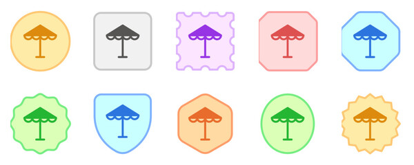 Editable parasol, umbrella vector icon. Part of a big icon set family. Perfect for web and app interfaces, presentations, infographics, etc