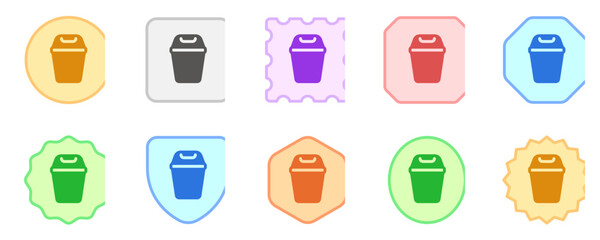 Editable trash bin vector icon. Part of a big icon set family. Perfect for web and app interfaces, presentations, infographics, etc
