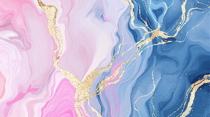 Marble Fusion: An elegant fusion of swirling pastel shades of pink, blue, and gold, an ethereal marble texture, creating a captivating design, and evokes feelings of opulence.