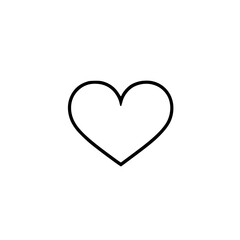 Heart Line Icon for Love, Like, and Favorite Functions in Web and App Design