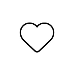 Heart Line Icon for Love, Like, and Favorite Functions in Web and App Design