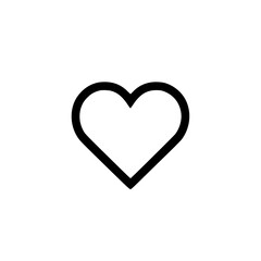 Heart Line Icon for Love, Like, and Favorite Functions in Web and App Design