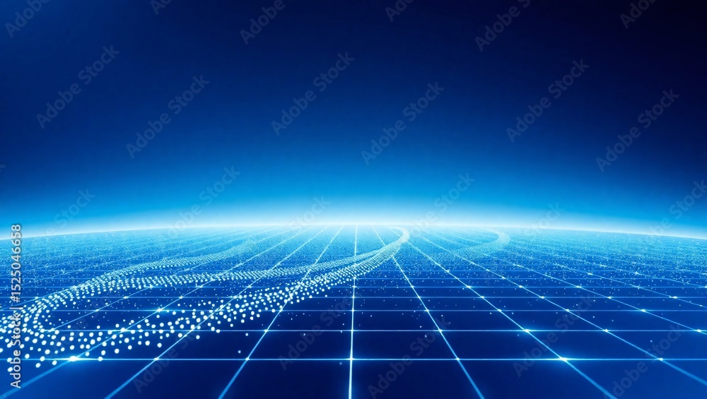 Poster abstract digital network global connection data flow