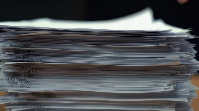 A neatly organized stack of business documents and magazines on an office desk, providing essential information and daily news