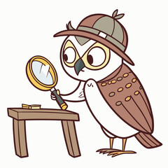 owl teacher reading a book