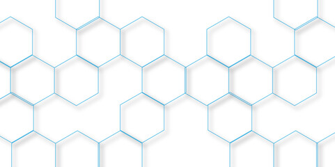 abstract geometric blue texture background blue hexagon 3D background texture. 3d rendering illustration. Clear pattern abstract background hexagon .Futuristic abstract banner.	
