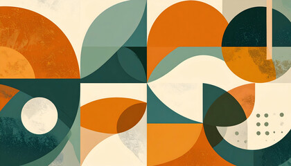 Geometric abstract shapes in earthy tones with varied textures