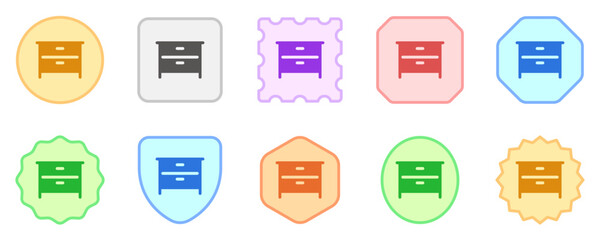 Editable nightstand, drawer, cabinet vector icon. Part of a big icon set family. Perfect for web and app interfaces, presentations, infographics, etc