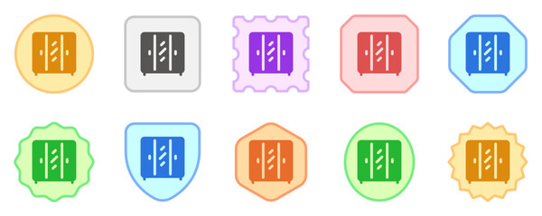 Editable closet, cabinet, wardrobe vector icon. Part of a big icon set family. Perfect for web and app interfaces, presentations, infographics, etc