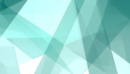 Obraz premium Geometric abstract pattern with layered translucent shapes in teal and white