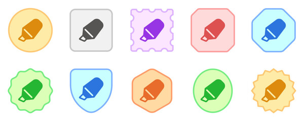 Editable highlighter pen vector icon. Part of a big icon set family. Perfect for web and app interfaces, presentations, infographics, etc