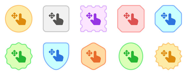 Editable one finger move vector icon. Part of a big icon set family. Perfect for web and app interfaces, presentations, infographics, etc