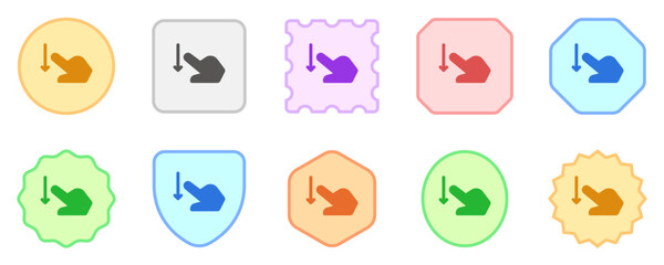 Fototapeta premium Editable one finger swipe down vector icon. Part of a big icon set family. Perfect for web and app interfaces, presentations, infographics, etc