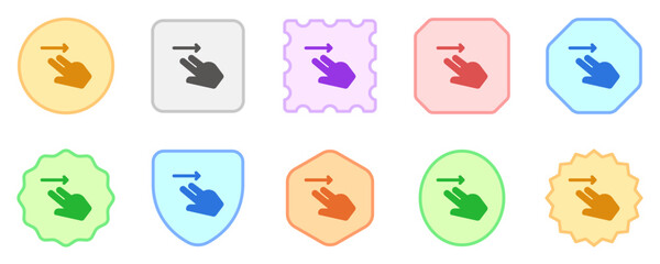 Fototapeta premium Editable two fingers swipe right vector icon. Part of a big icon set family. Perfect for web and app interfaces, presentations, infographics, etc