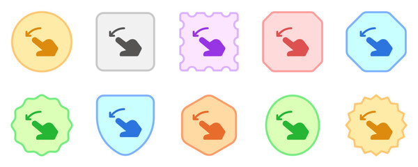 Editable one finger slide left vector icon. Part of a big icon set family. Perfect for web and app interfaces, presentations, infographics, etc