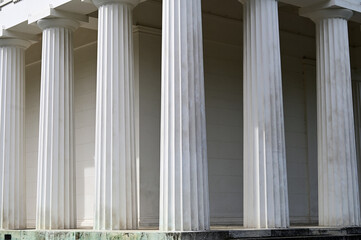 Temple of Theseus in Volksgarten park columns detail,Vienna,Austria