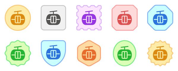 Editable cable car vector icon. Vehicles, transportation, travel. Part of a big icon set family. Perfect for web and app interfaces, presentations, infographics, etc