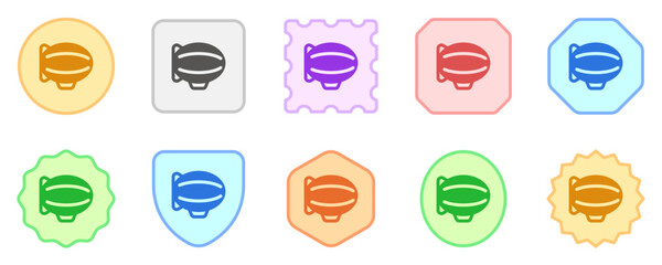 Editable zeppelin vector icon. Vehicles, transportation, travel. Part of a big icon set family. Perfect for web and app interfaces, presentations, infographics, etc © Totto House