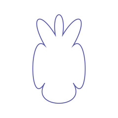 Purple Abstract Floral-Inspired Shape Outline