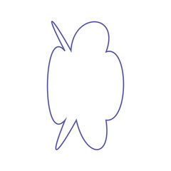 Purple Abstract Shape with Angular Lines