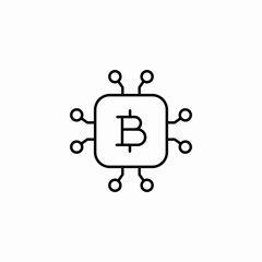 blockchain network icon sign vector