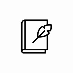book feather pen icon sign vector