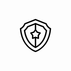captain america shield icon sign vector