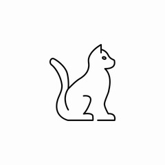 cat sitting icon sign vector