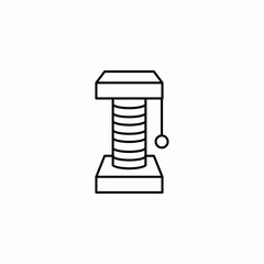 cat scratching post icon sign vector