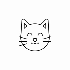 cat smile icon sign vector