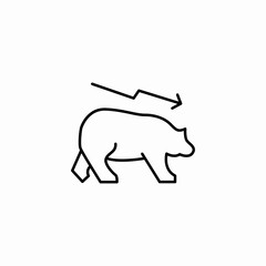 declining stock prices icon sign vector