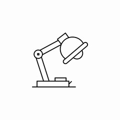 desk lamp icon sign vector