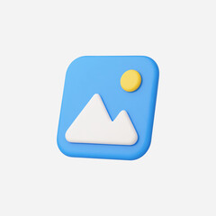 3d Realistic Gallery icon vector Illustration