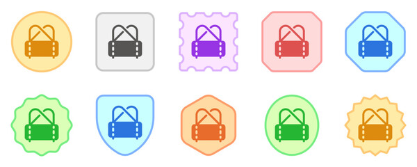 Editable duffel bag, gym bag vector icon. Part of a big icon set family. Perfect for web and app interfaces, presentations, infographics, etc