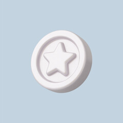 3d Realistic Star icon vector Illustration