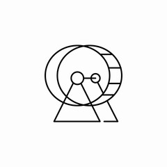 Fototapeta premium hamster wheel icon sign vector