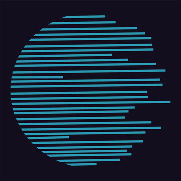 Circle blue eclipse stripe logo design vector graphic symbol icon sign illustration creative idea