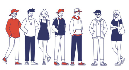 vector illustration of a fashion model