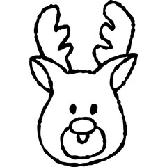 Reindeer Face Doodle

