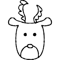 Reindeer Face Doodle

