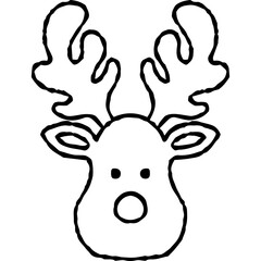 Reindeer Face Doodle

