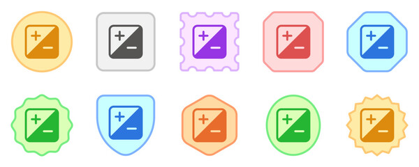 Editable photo exposure, plus and minus vector icon. Part of a big icon set family. Perfect for web and app interfaces, presentations, infographics, etc