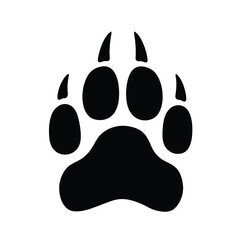 Black bear paw print wild animal track