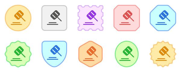 Editable gavel, law, hammer, auction vector icon. Part of a big icon set family. Perfect for web and app interfaces, presentations, infographics, etc