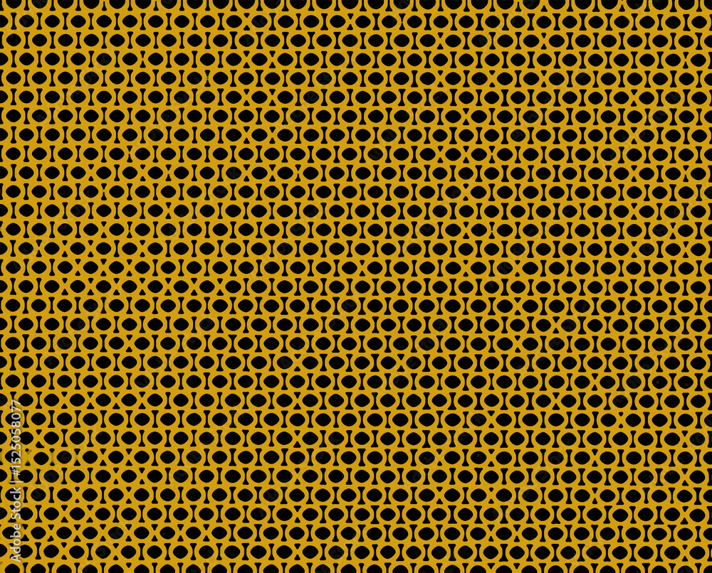 Poster yellow circle pattern arranged on black background. textures to complement your business or design n