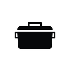 Black icon of a kitchen cooking pot