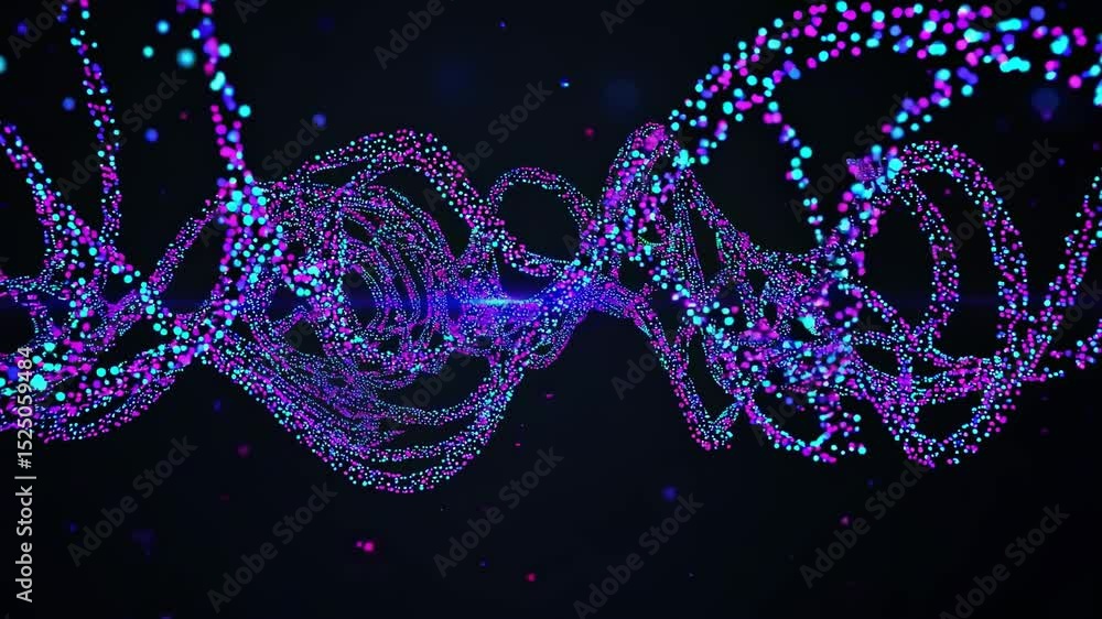 Poster visual exploration of vibrant digital patterns in futuristic design
