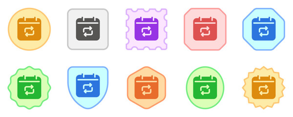 Editable vector repeat calendar event icon. Part of a big icon set family. Perfect for web and app interfaces, presentations, infographics, etc