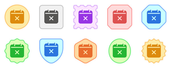 Editable vector delete calendar event icon. Part of a big icon set family. Perfect for web and app interfaces, presentations, infographics, etc