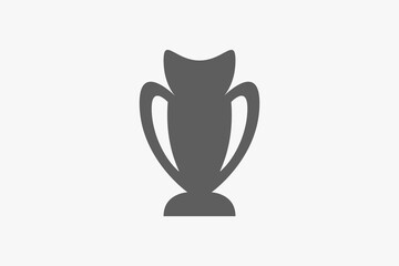 Simple owl trophy silouette logo